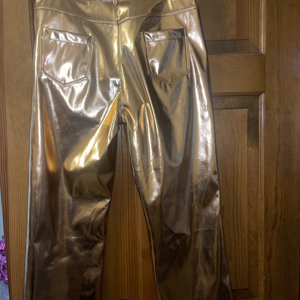 Gold Straight Leg Pants